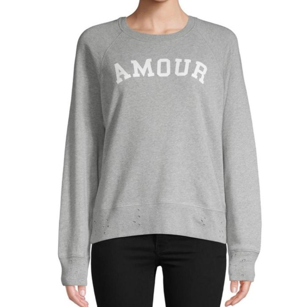 Zadig & Voltaire Gray Relaxed Crew Neck Sweatshirt